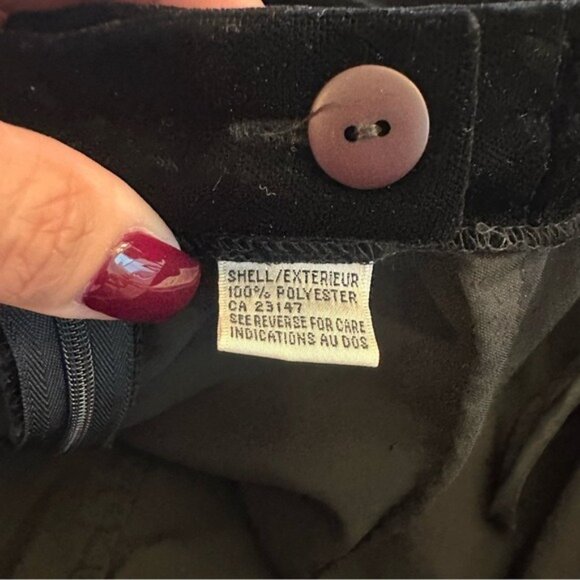 Talbots Black Velvet A-Line Maxi Skirt Size 6 Elegant Holiday Winter - Picture 8 of 10